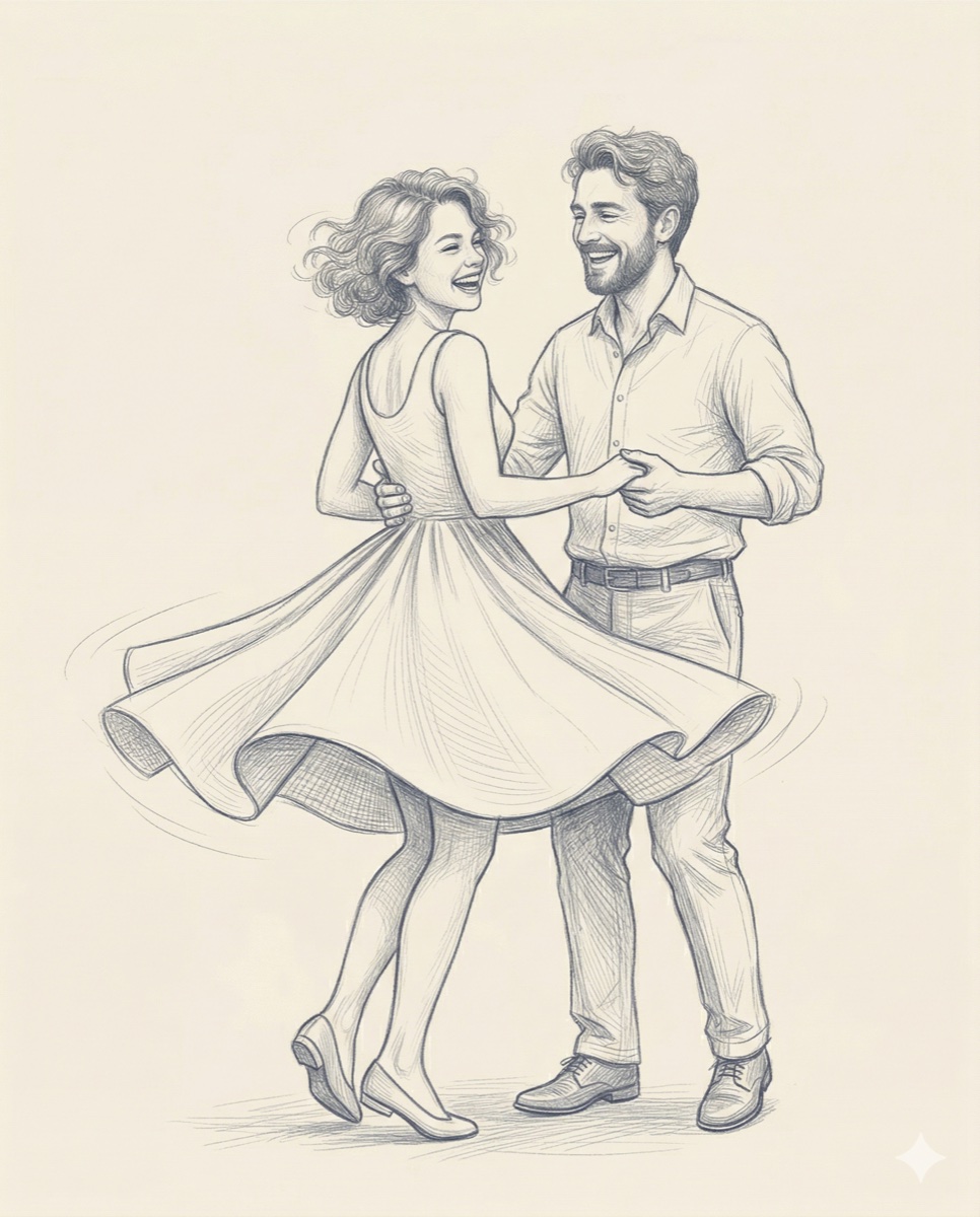 Bleistiftzeichnung: Der Wirbel