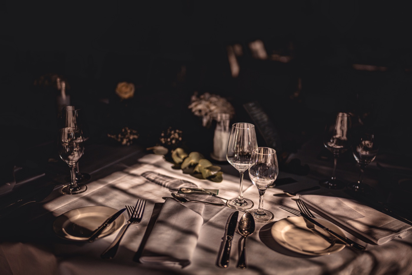 Herbstliche Dekoration bei der Hochzeit am Schloss
