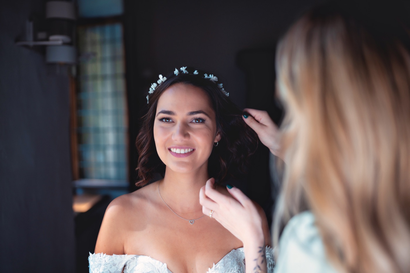 Herbstliche Dekoration bei der Hochzeit am Schloss