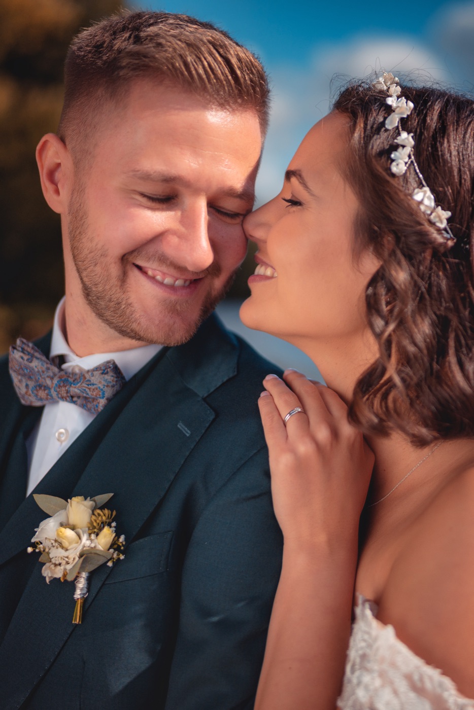 First Look – Brautpaar sieht sich zum ersten Mal am Hochzeitstag